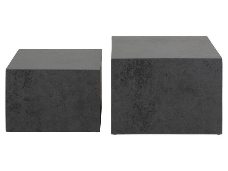 Zestaw 2 stolików kawowych Dice czarny - ACTONA