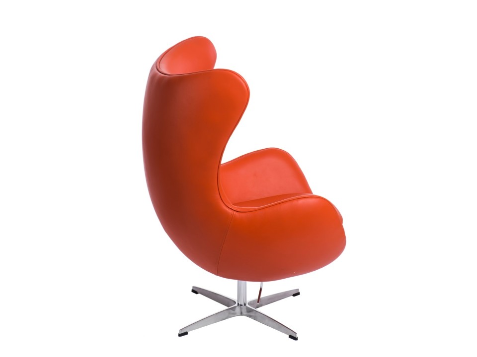 Fotel Jajo pomarańczowa skóra 67 Premium - d2design