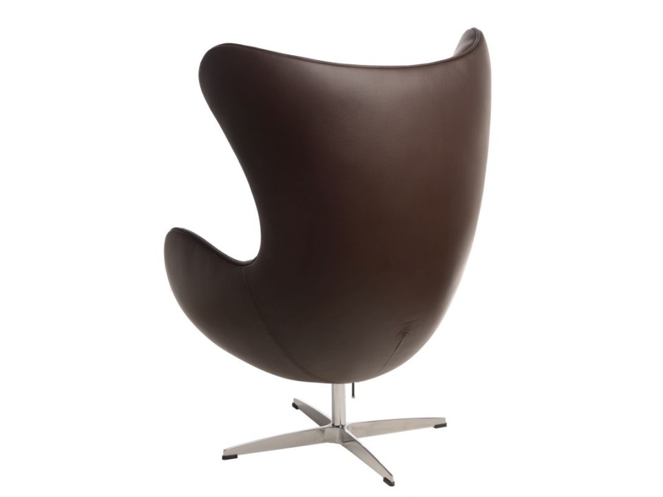 Fotel Jajo brązowy ciemny skóra 43 Premium - d2design
