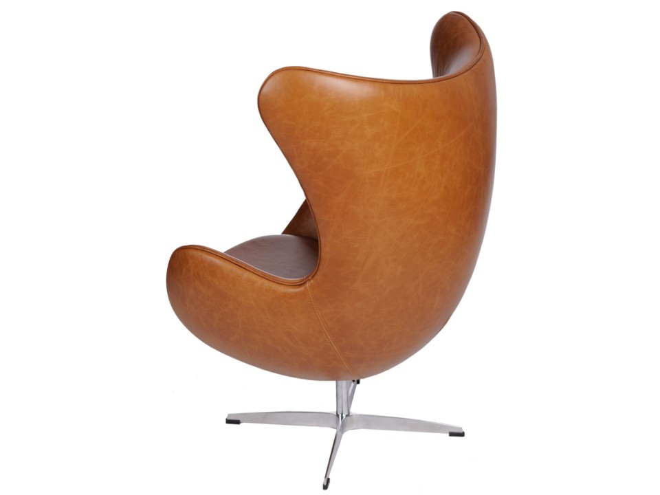 Fotel Jajo brązowy jasny vintage Premium - d2design