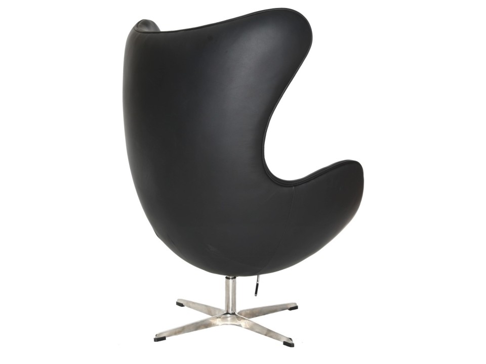 Fotel Jajo czarna skóra 06 Premium - d2design