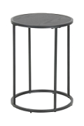 Stolik kawowy Actona Seaford MDF metal czarny okrągły 40 cm