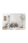 Stół Roxby 105cm naturalny /czarny - ACTONA
