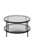 Stolik Bayonne Glass/black - ACTONA