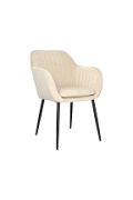 Krzesło Emilia Velvet sand /black - ACTONA