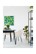 Krzesło Emilia Velvet sand /black - ACTONA