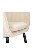 Krzesło Emilia Velvet sand /black - ACTONA