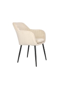 Krzesło Emilia Velvet sand /black - ACTONA