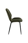 Krzesło Femke zielone tapicerowane ( Rozmiar: uniwersalny )
