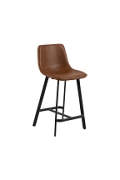 Stołek barowy Oregon PU brandy Low - ACTONA