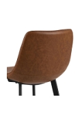Stołek barowy Oregon PU brandy Low - ACTONA