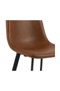 Stołek barowy Oregon PU brandy Low - ACTONA