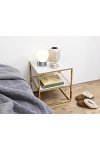 Szafka nocna Alisma biały/złoty ( Rozmiar: uniwersalny )