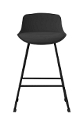 Stołek barowy Tina low Black PU - ACTONA