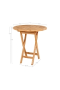 Stół składany Toledo 70 cm drewno tekowe - House Nordic