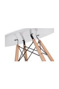 Stół DTW 80 cm, blat biały - Intesi