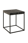Stolik Barossa 40x40cm czarny marmur - ACTONA