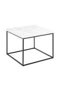 Stolik Barossa 60x60cm biały marmur - ACTONA