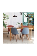 Fotel Celeste terracotta/czarne nogi - Atmosphera