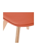 Krzesło Baya terracotta, nogi bukowe - Atmosphera
