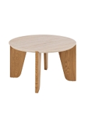 Stolik kawowy Dockland śr. 80cm trawertyn/dąb - ACTONA