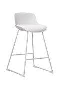 Stołek barowy Tina low White PU - ACTONA