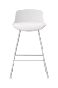 Stołek barowy Tina low White PU - ACTONA