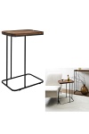 Stolik pomocniczny Meleto akacja/ czarny ( Rozmiar: uniwersalny )