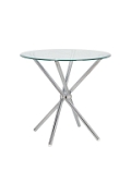 Stół Ufo 80cm transparentny/ chrom - Intesi