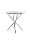 Stół Ufo 80cm transparentny/ chrom - Intesi