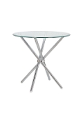 Stół Ufo 80cm transparentny/ chrom - Intesi