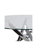 Stolik kawowy Amber 90cm transparentny/ chrom - Intesi