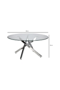 Stolik kawowy Amber 90cm transparentny/ chrom - Intesi