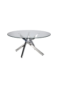 Stolik kawowy Amber 90cm transparentny/ chrom - Intesi