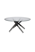 Stolik kawowy Amber 90cm transparentny/ chrom - Intesi