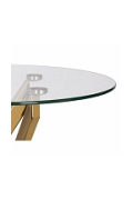 Stolik kawowy Amber 60cm transparentny/ złoty - Intesi