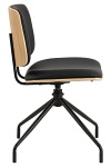 Krzesło obrotowe Owen czarny/dąb ( Rozmiar: uniwersalny )