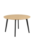 Stół Cadiz okrągły 120cm naturalny/czarny - ACTONA