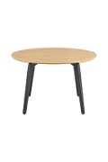 Stół Cadiz okrągły 120cm naturalny/czarny - ACTONA