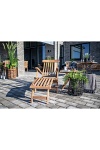 Leżak ogrodowy drewniany Arrecife Intesi z podłokietnikami z drewna tekowego skandynawski 130 cm ( Rozmiar: uniwersalny )