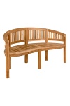 Ławka ogrodowa drewniana Boca z oparciem do ogrodu i na taras skandynawska teak naturalny Intesi ( Rozmiar: uniwersalny )