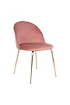 Krzesło Geneve tapicerowane welur różowe złote nogi do jadalni i salonu nowoczesne glamour ( Rozmiar: uniwersalny )