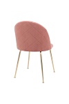 Krzesło Geneve tapicerowane welur różowe złote nogi do jadalni i salonu nowoczesne glamour ( Rozmiar: uniwersalny )