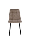 Krzesło tapicerowane Middelfart Intesi do jadalni i kuchni loftowe brązowe z czarnymi nogami ( Rozmiar: uniwersalny )
