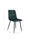 Krzesło tapicerowane Middelfart Intesi do jadalni i salonu zielone nowoczesne na czarnych nogach ( Rozmiar: uniwersalny )
