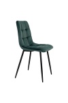 Krzesło tapicerowane Middelfart Intesi do jadalni i salonu zielone nowoczesne na czarnych nogach ( Rozmiar: uniwersalny )