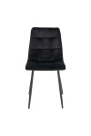 Krzesło tapicerowane Middelfart czarne do jadalni i salonu nowoczesne na metalowych nogach Intesi ( Rozmiar: uniwersalny )