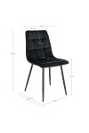 Krzesło tapicerowane Middelfart czarne do jadalni i salonu nowoczesne na metalowych nogach Intesi ( Rozmiar: uniwersalny )