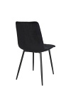 Krzesło tapicerowane Middelfart czarne do jadalni i salonu nowoczesne na metalowych nogach Intesi ( Rozmiar: uniwersalny )