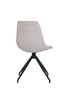 Krzesło do jadalni Monaco Intesi tapicerowane boucle beżowe obrotowe skandynawskie czarne nogi ( Rozmiar: uniwersalny )